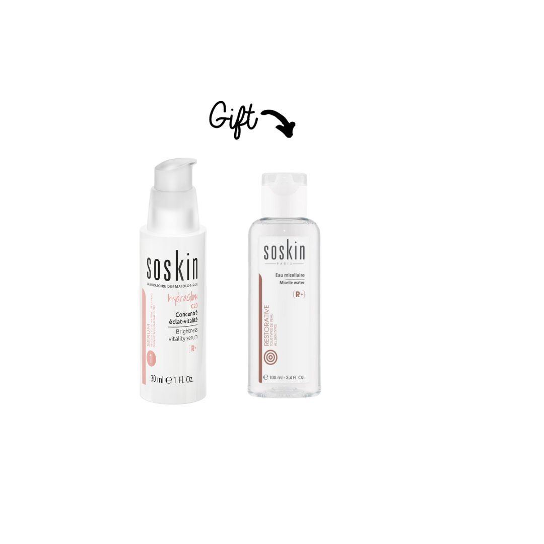 SOSKIN C20 BRIGHTNESS VITALITY SERUM Get: SOSKIN MICELLAR WATER 100ml