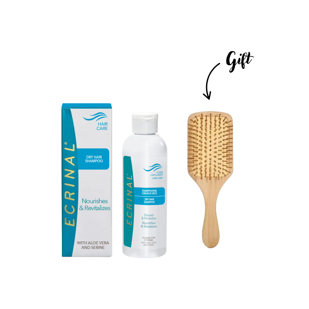 Ecrinal Dry Hair Shampoo 200 ml + Hair brush