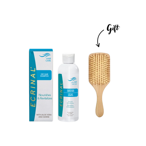 Ecrinal Dry Hair Shampoo 200 ml + Hair brush
