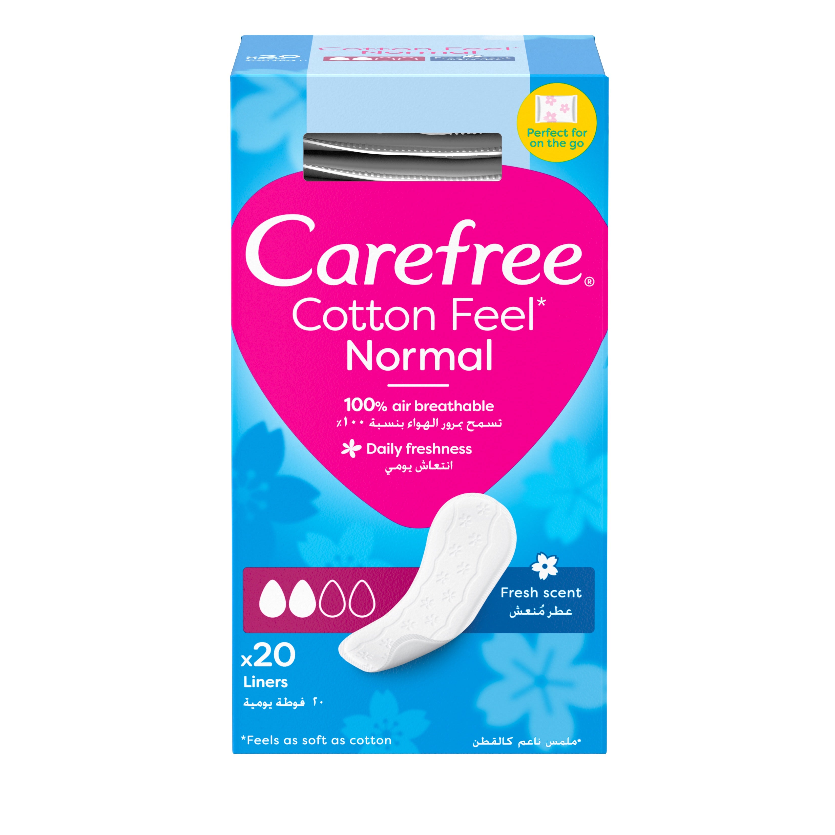 Carefree Normal Cotton FRESH SCENT 20's