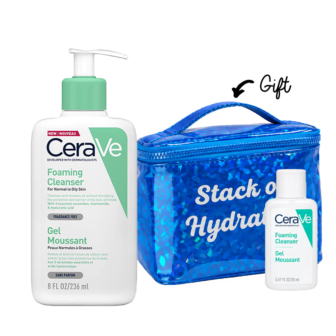 Buy CeraVe Foaming Cleanser & get a FREE mini + Pouch