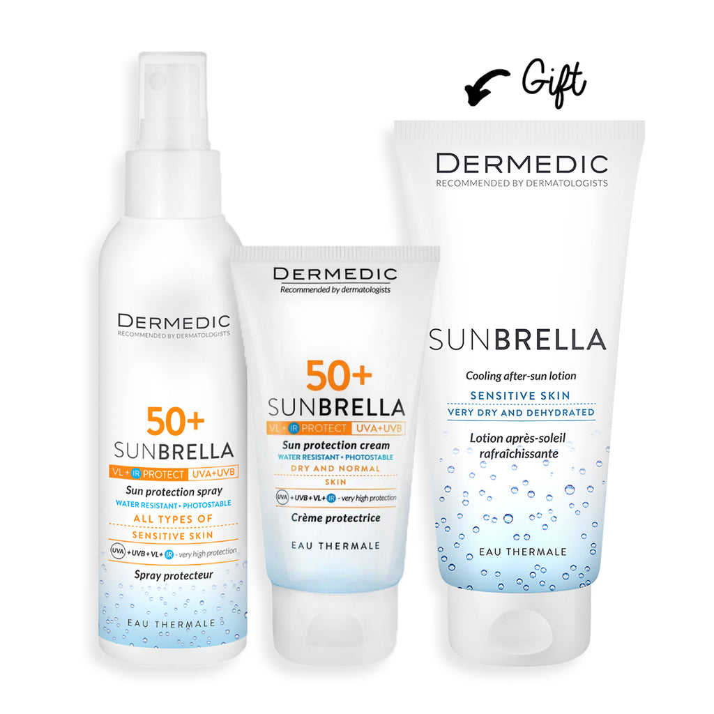 Buy the sunbrella face + sunbrella spray get sunbrella after sun for free