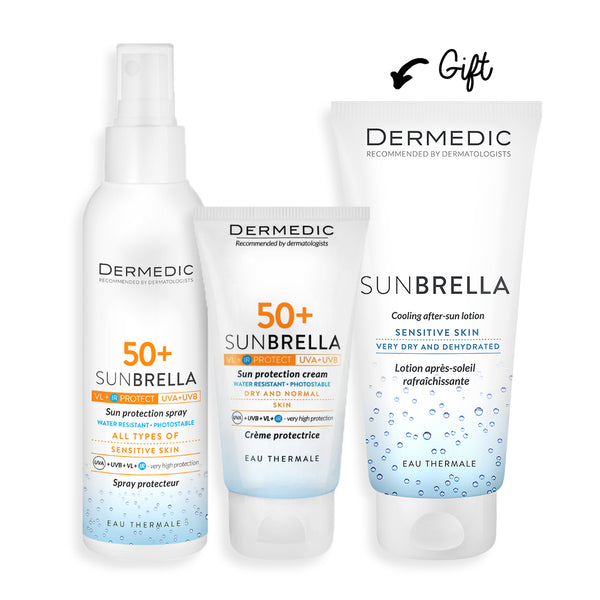 Buy the sunbrella face + sunbrella spray get sunbrella after sun for free