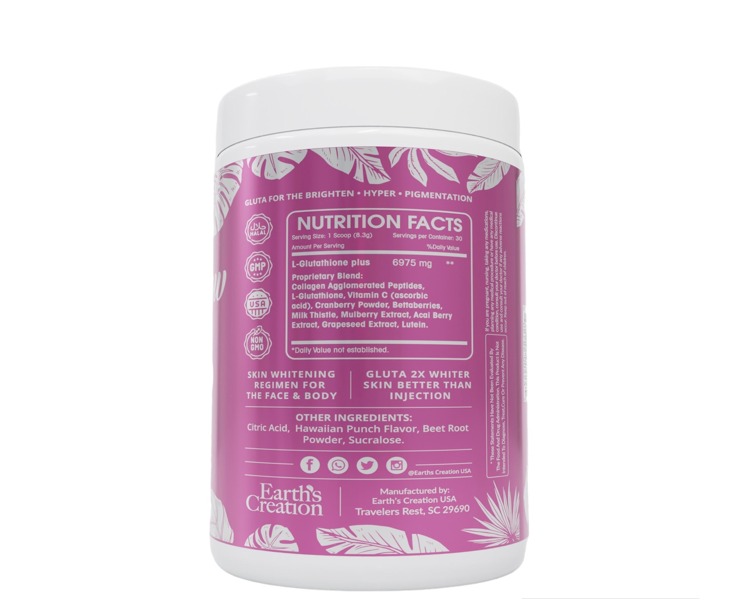 glutathione powder ingredients L-Glutathione Reduced Free Form High Strength Antioxidant Skin Whitening Liposomal Glutathione Powder with Phospholipids