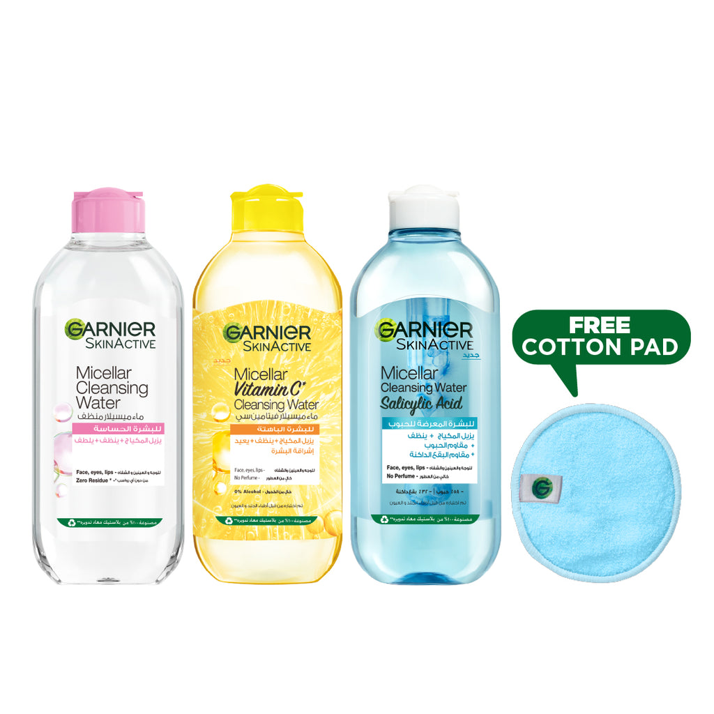 15 % OFF Micellar water Classic + Vitamin C + salicylic acid 400 ml GET cotton pad