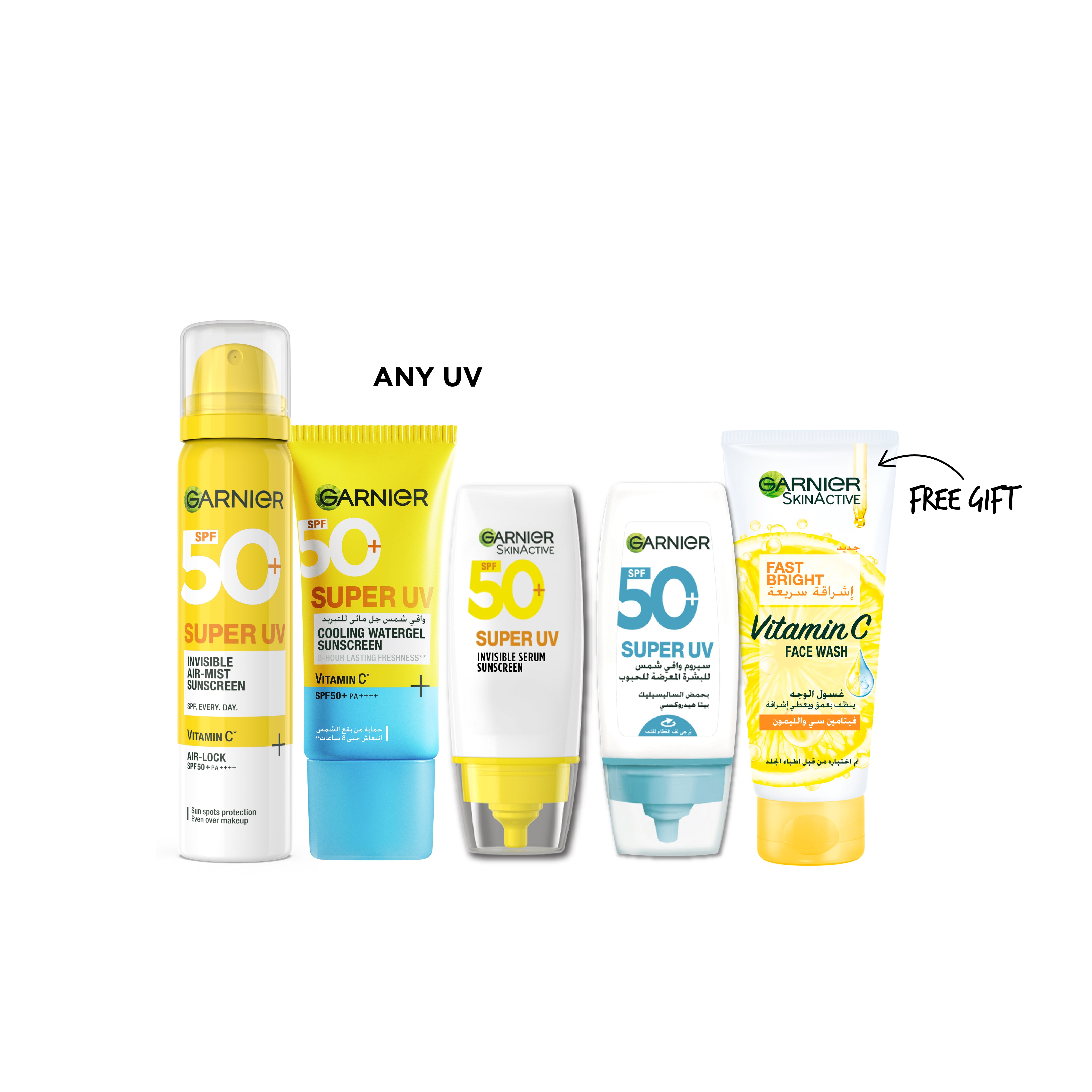 15% OFF Garnier BUY any Super UV sunscreen GET Face Wash FOR FREE