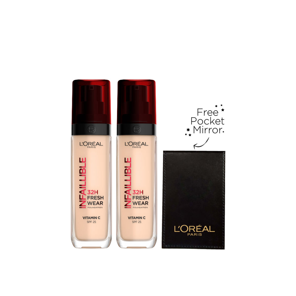 20% OFF L'Oréal Paris FreshWear Foundation + FREE Pocket Mirror