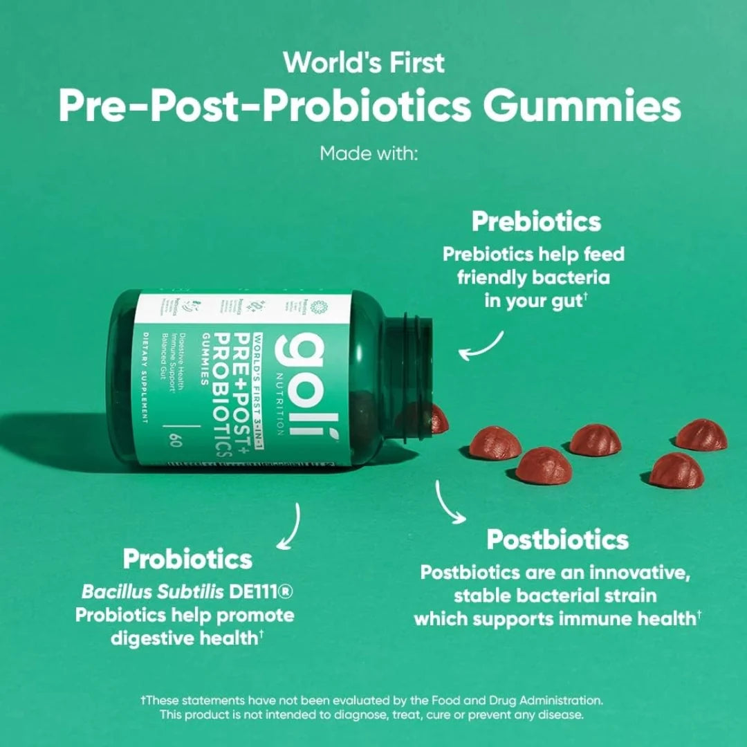Goli Pre + Post + Probiotics Gummies