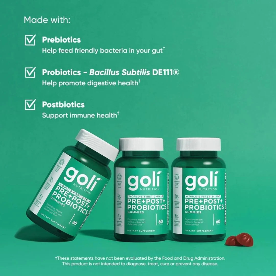 Goli Pre + Post + Probiotics Gummies