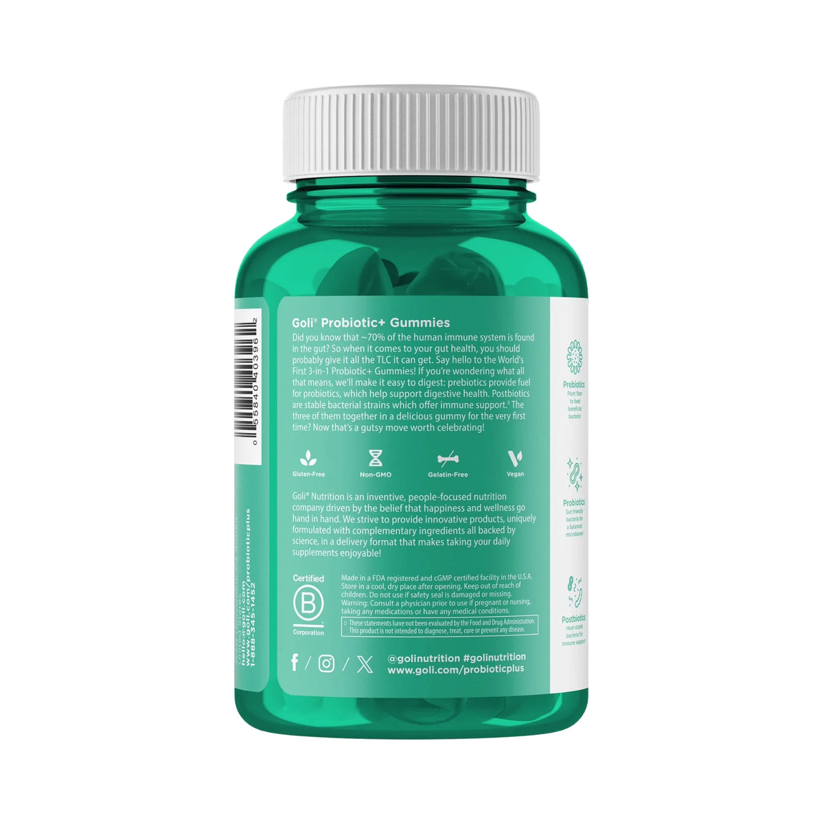 Goli Pre + Post + Probiotics Gummies