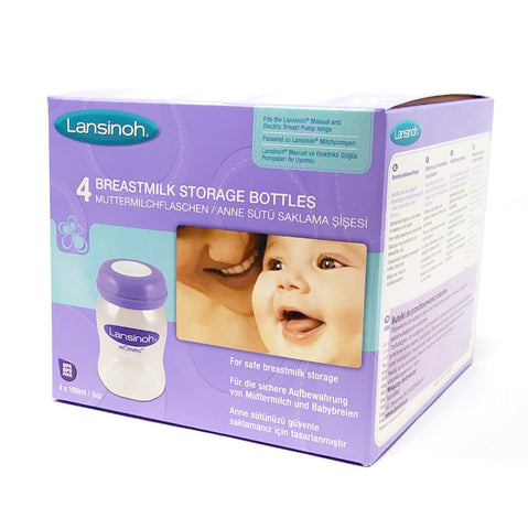 LANSINOH STORAGE BOTTLES X 4