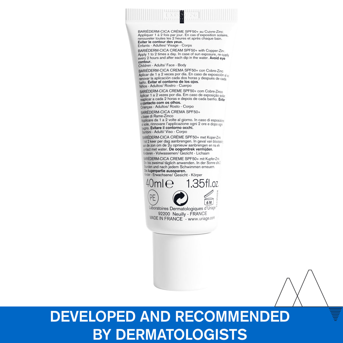 Bariéderm Cica-Cream With Cu-Zn SPF50 40ML