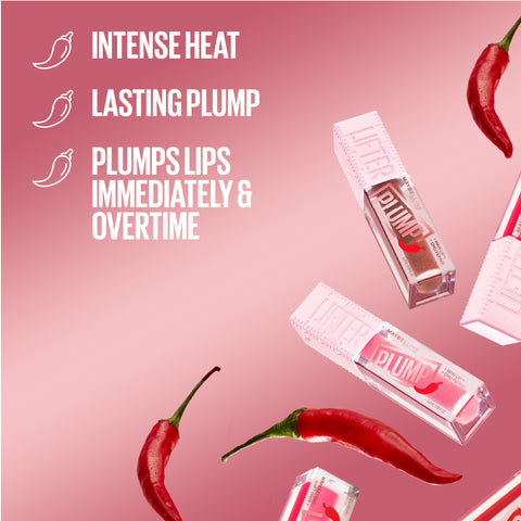 Maybelline New York Lifter Plum Lip Plumping Gloss With Chili Pepper And 5% Maxi-Lip