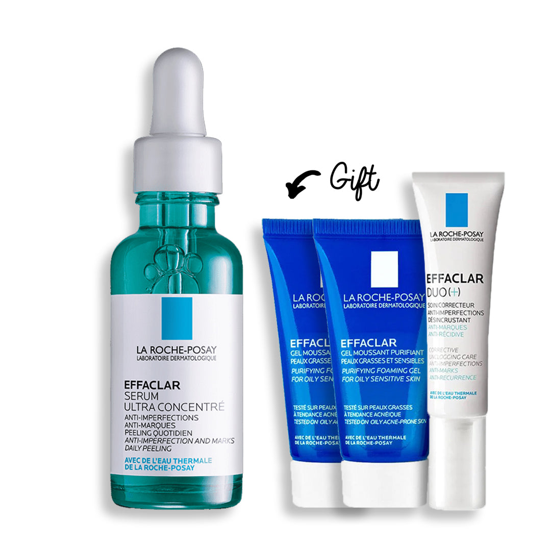 With Every Purchase of Effaclar Serum 30ML Get Effaclar Gel 15ML*2 + Effaclar Duo+M 15M