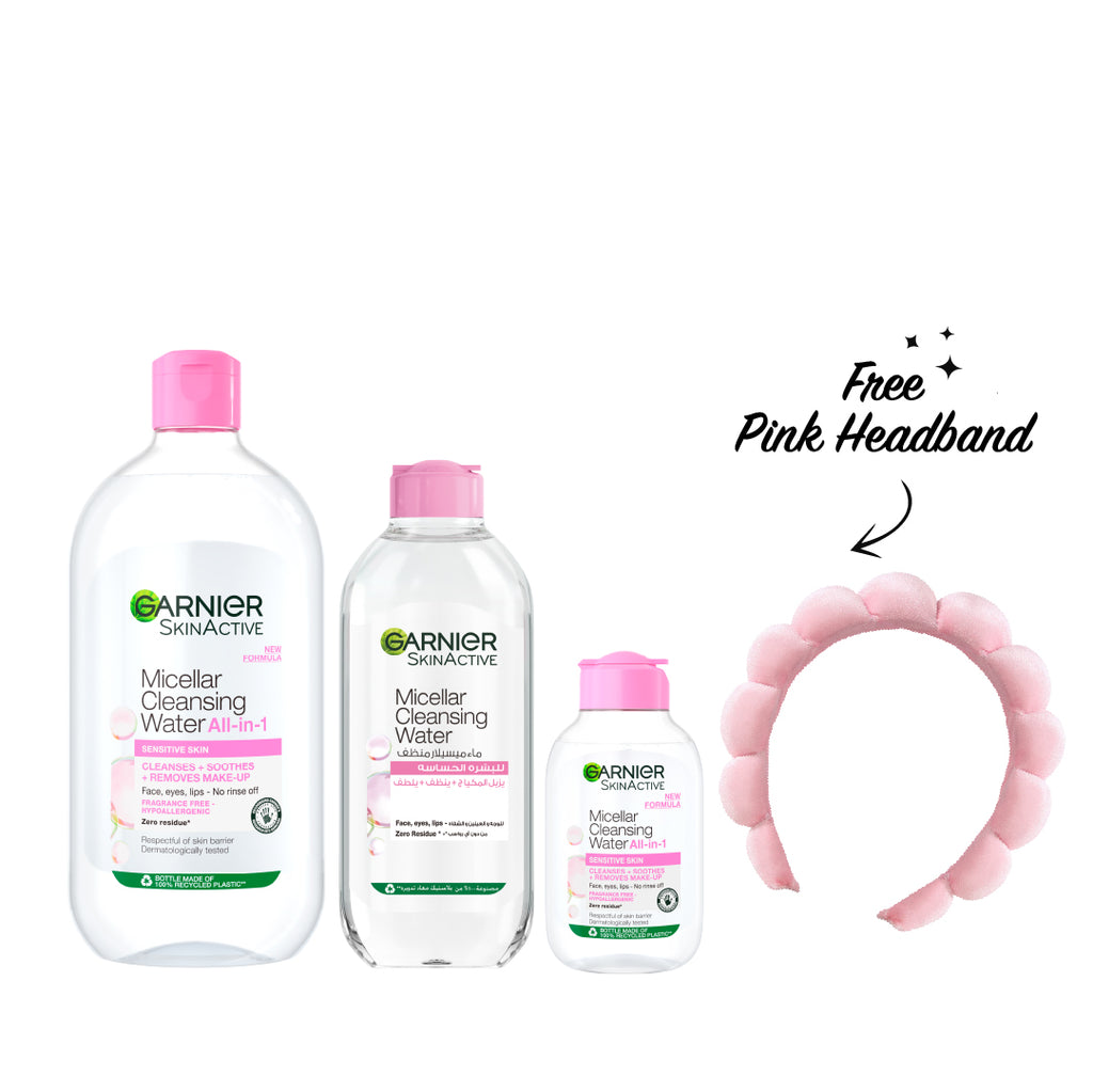 20% OFF Classic Micellar water family + headband