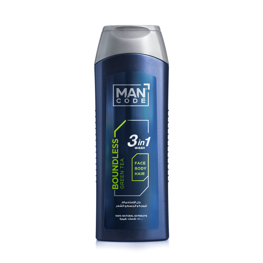 ManCode 3in1 wash Boundless with green tea extracts  400ml