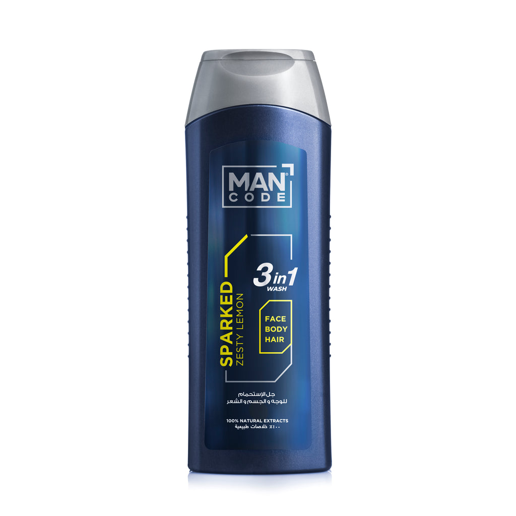 ManCode 3in1 wash Sparked with Lemon extracts 400ml