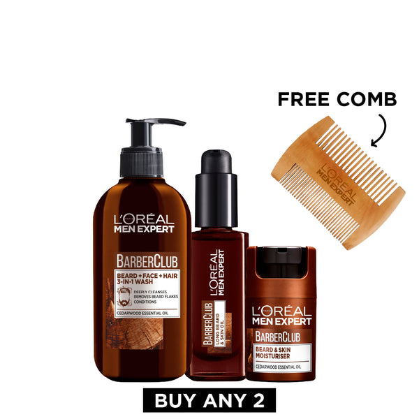Buy Any 2 Barber Club Items & Get a Free Comb