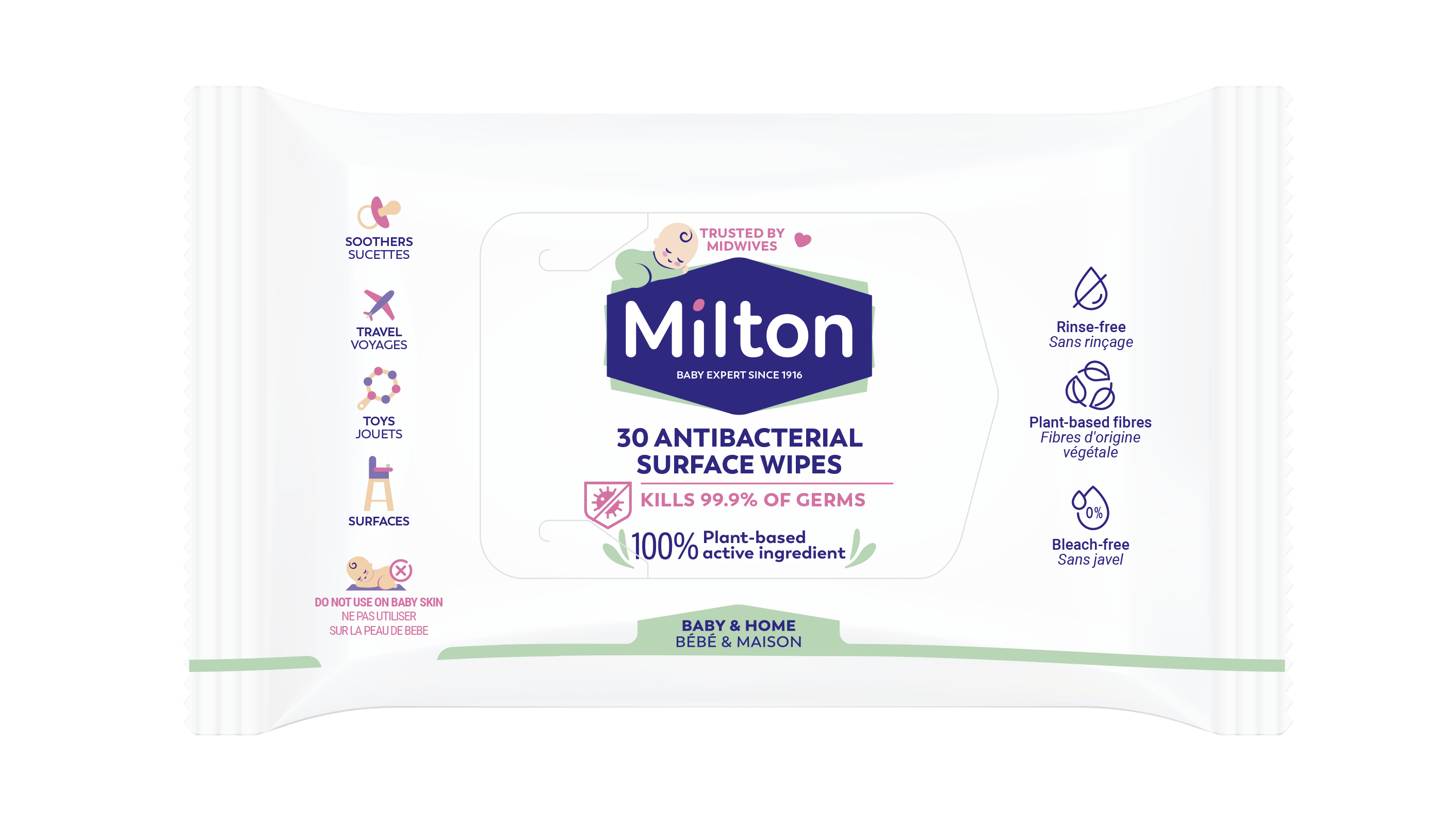 Antibacterial Surface Wipes x30