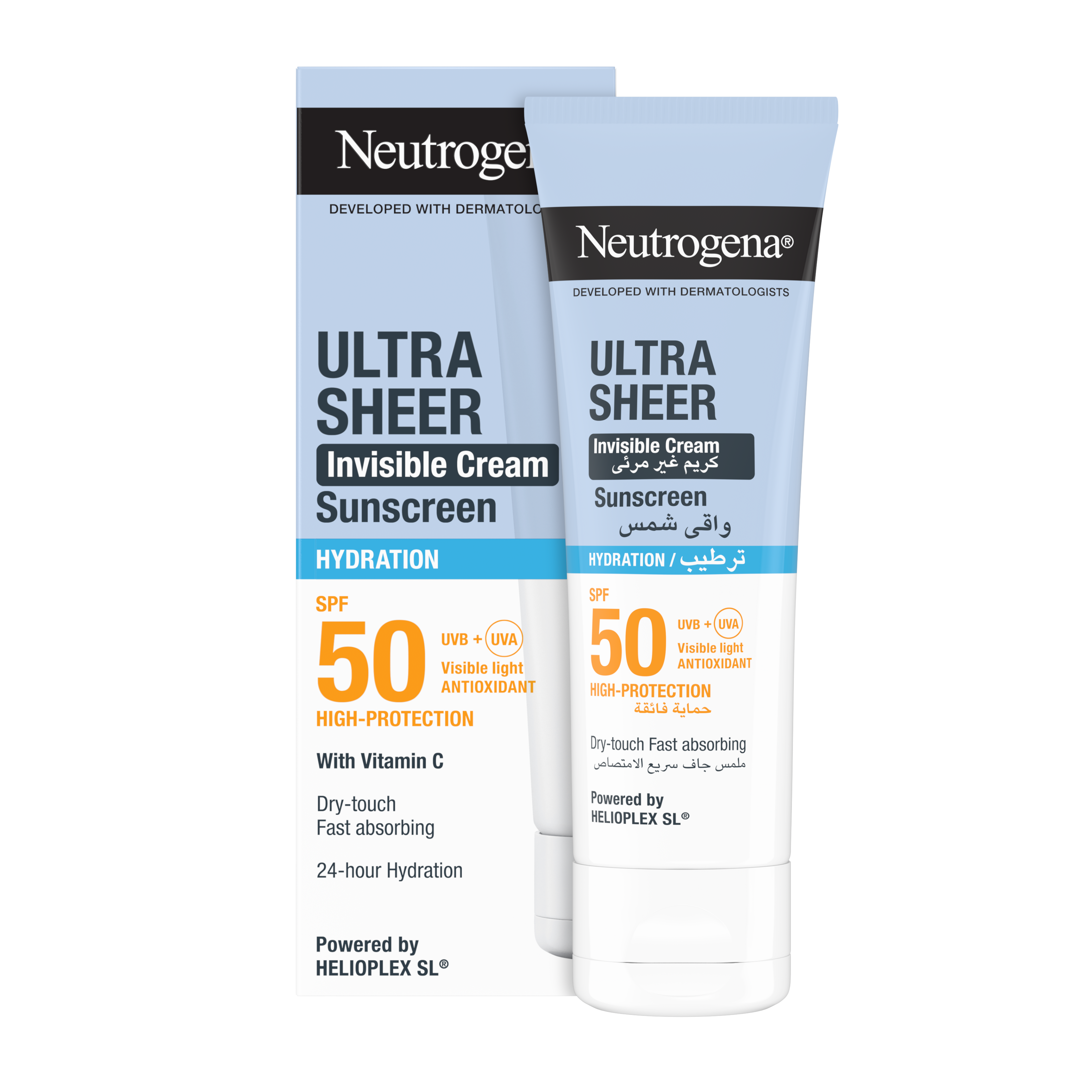 Neutrogena Ultra Sheer Invisible Cream Sunscreen SPF50