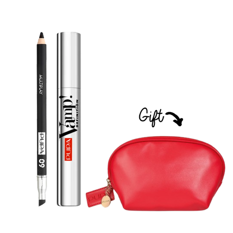 30% OFF Pupa VAMP! Definition Mascara + Multiplay Deep Black Eye Pencil + Red pouch