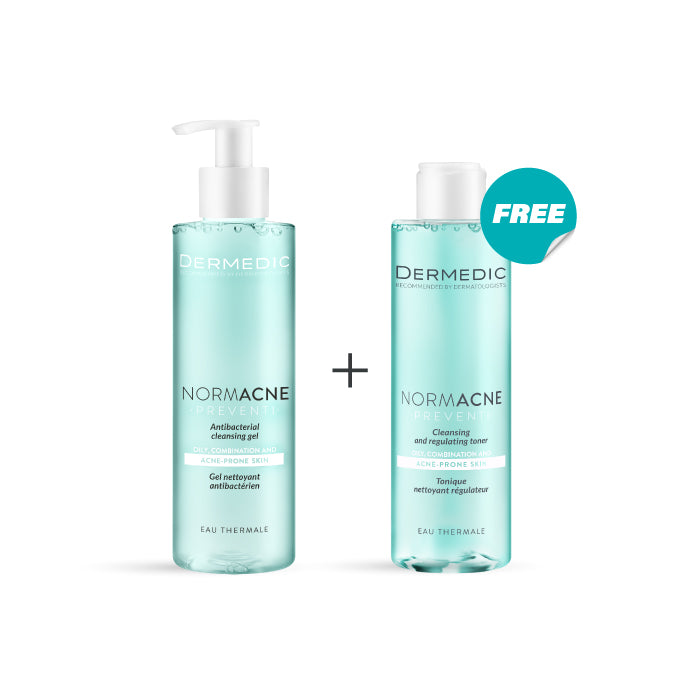 Buy Dermedic Normacne Antibacterial Cleansing Gel 200ml, Get Normacne Cleansing And Regulating Toner Free