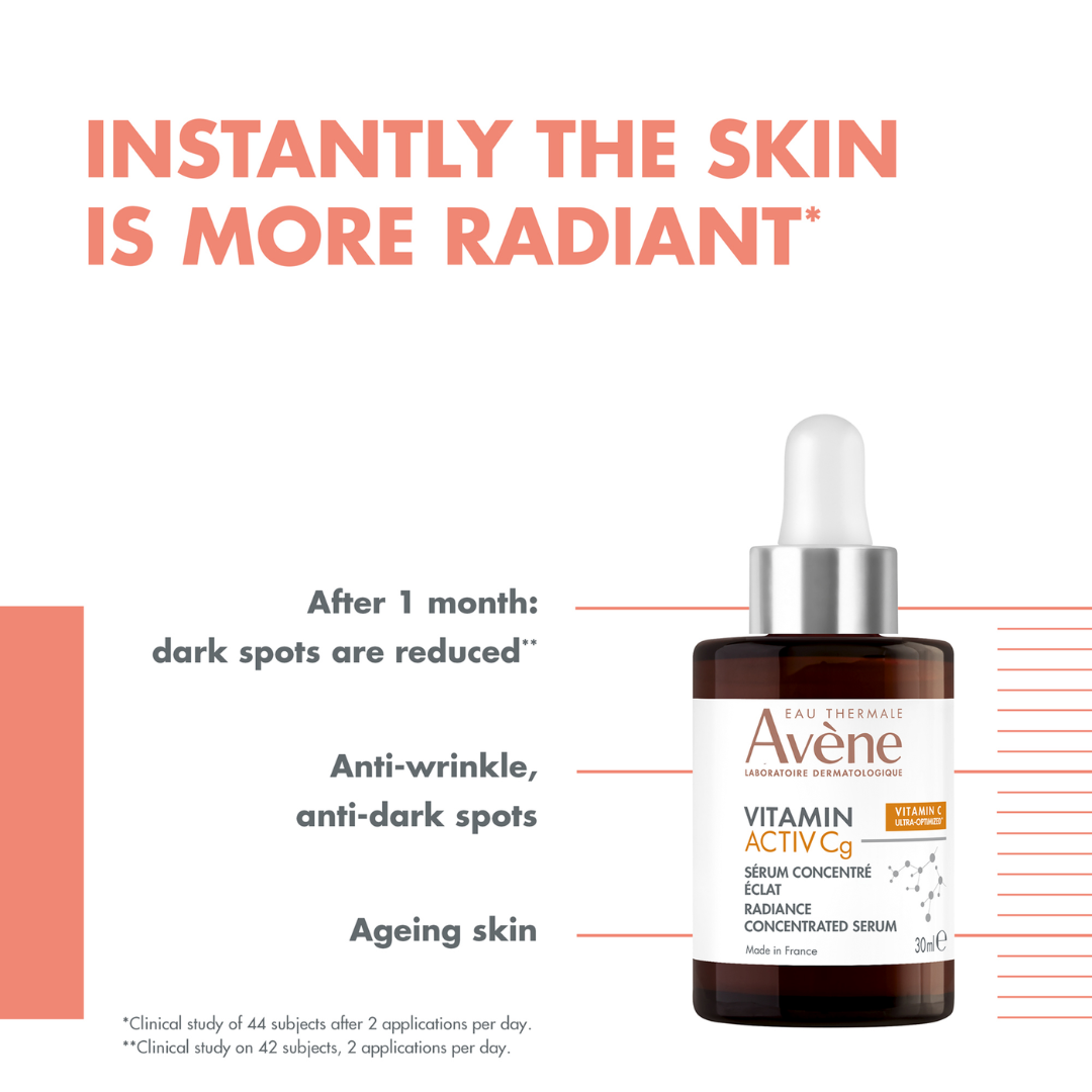 Buy one Avène Radiance Vitamin Activ Cg Corrector Serum and get a FREE 50ml Avène Hydrance Aqua-Gel