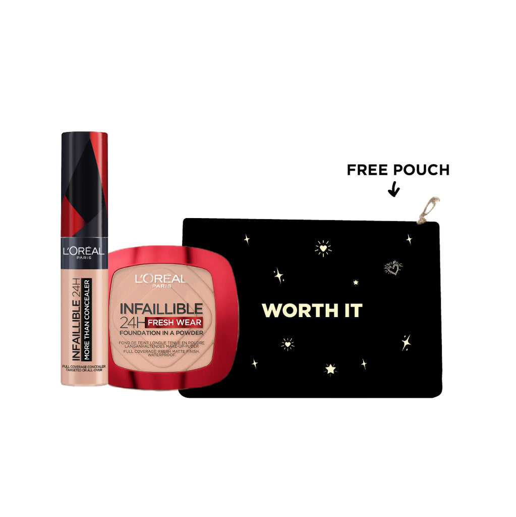 15% OFF Infaillible Concealer+ FreshWear Powder + Worth it pouch