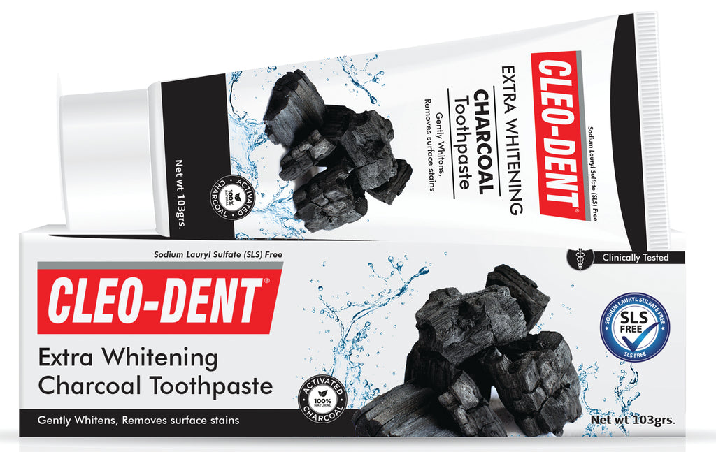 CLEO-DENT EXTRA WHITENING CHARCOAL TOOTHPASTE