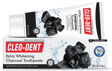 CLEO-DENT EXTRA WHITENING CHARCOAL TOOTHPASTE