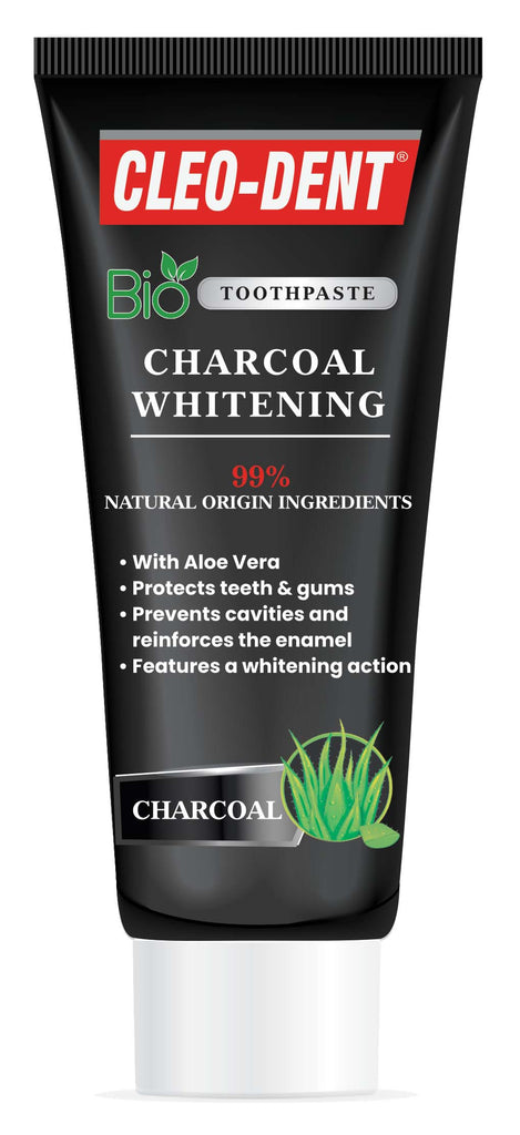 CLEO-DENT BIO CHARCOAL WHITENING TOOTHPASTE