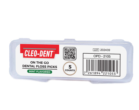 CLEO-DENT ON THE GO DENTAL FLOSS PICKS-5 COUNTS