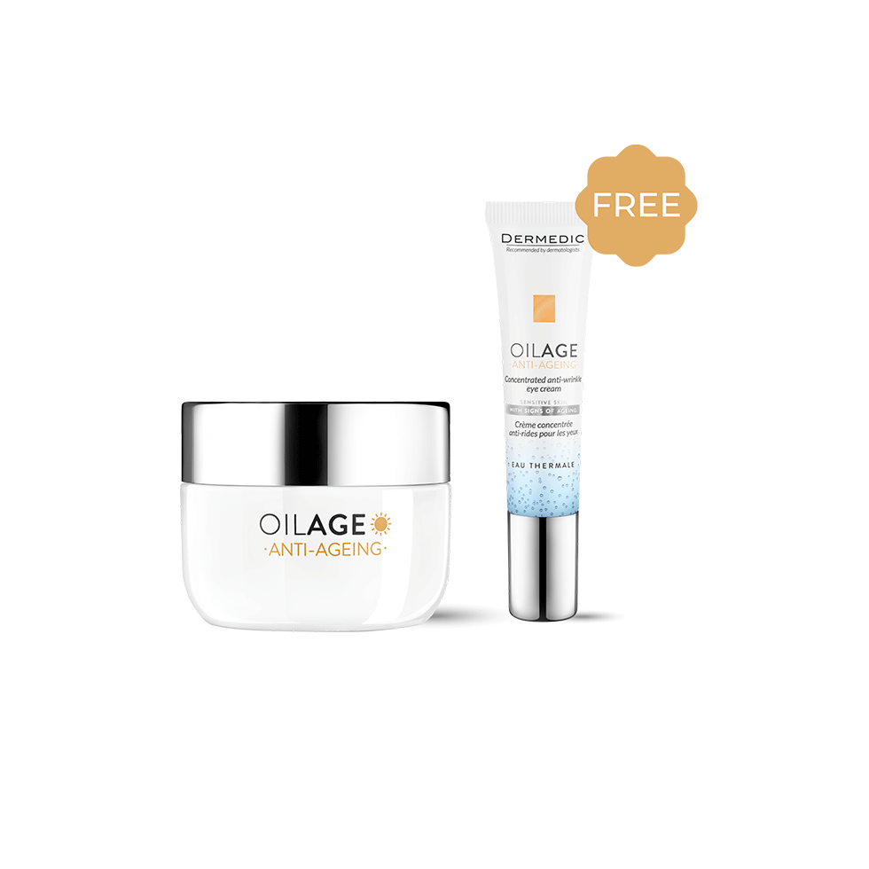 BUY Dermedic Oilage Nourishing Day Cream + Oilage Concentrated Anti-Wrinkle Eye Cream FREE