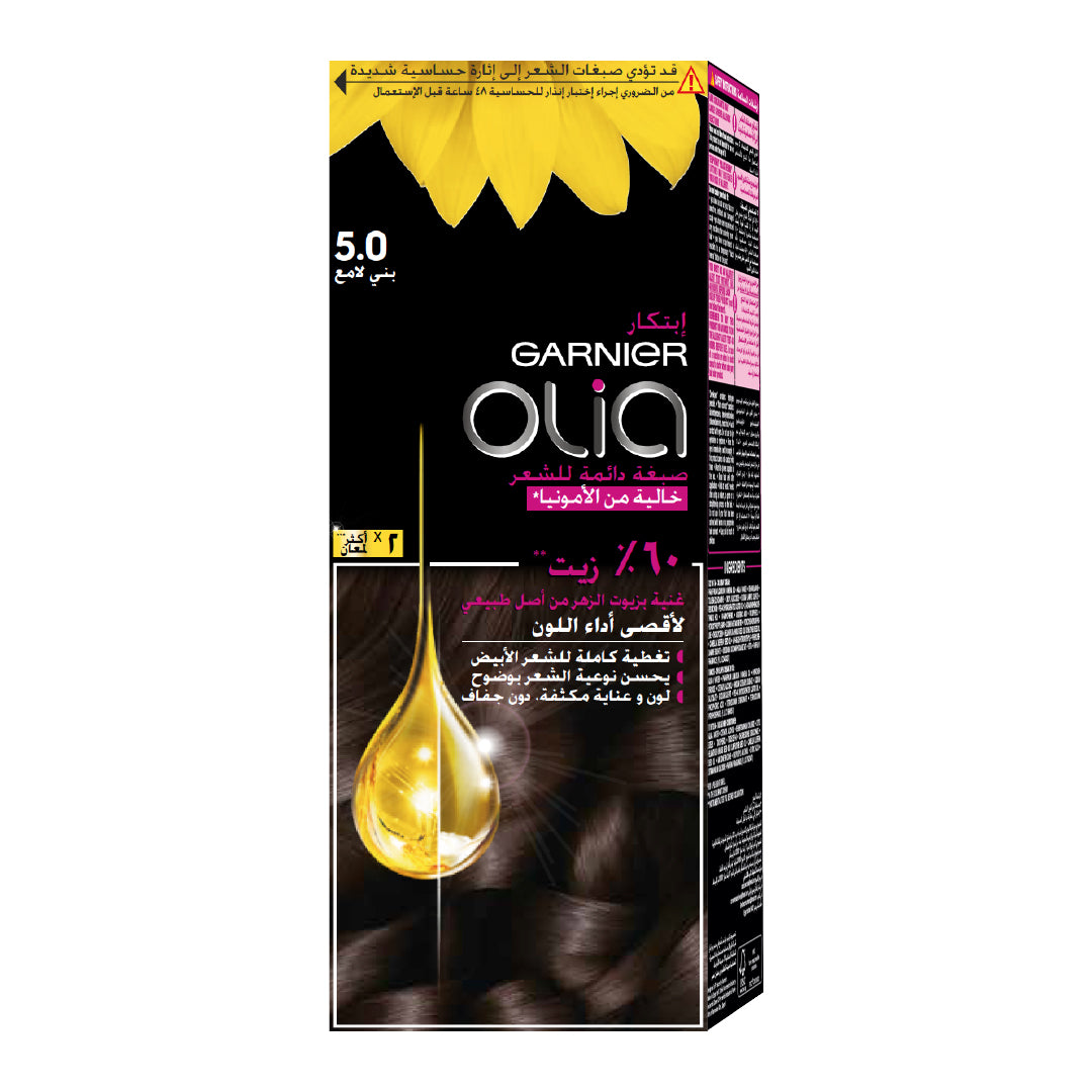 Garnier Olia Ammonia Free, Permanent Hair Coloration at Home with Natural Origin Flower Oils