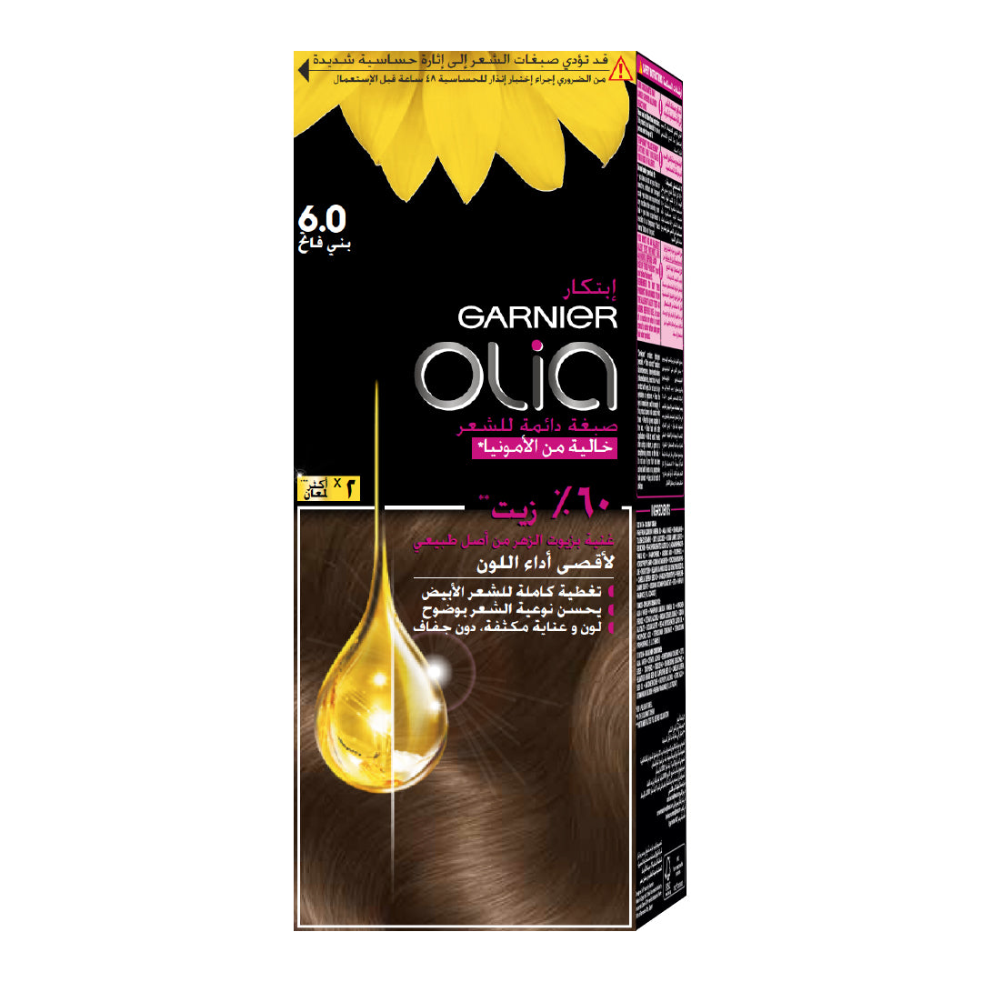 Garnier Olia Ammonia Free, Permanent Hair Coloration at Home with Natural Origin Flower Oils