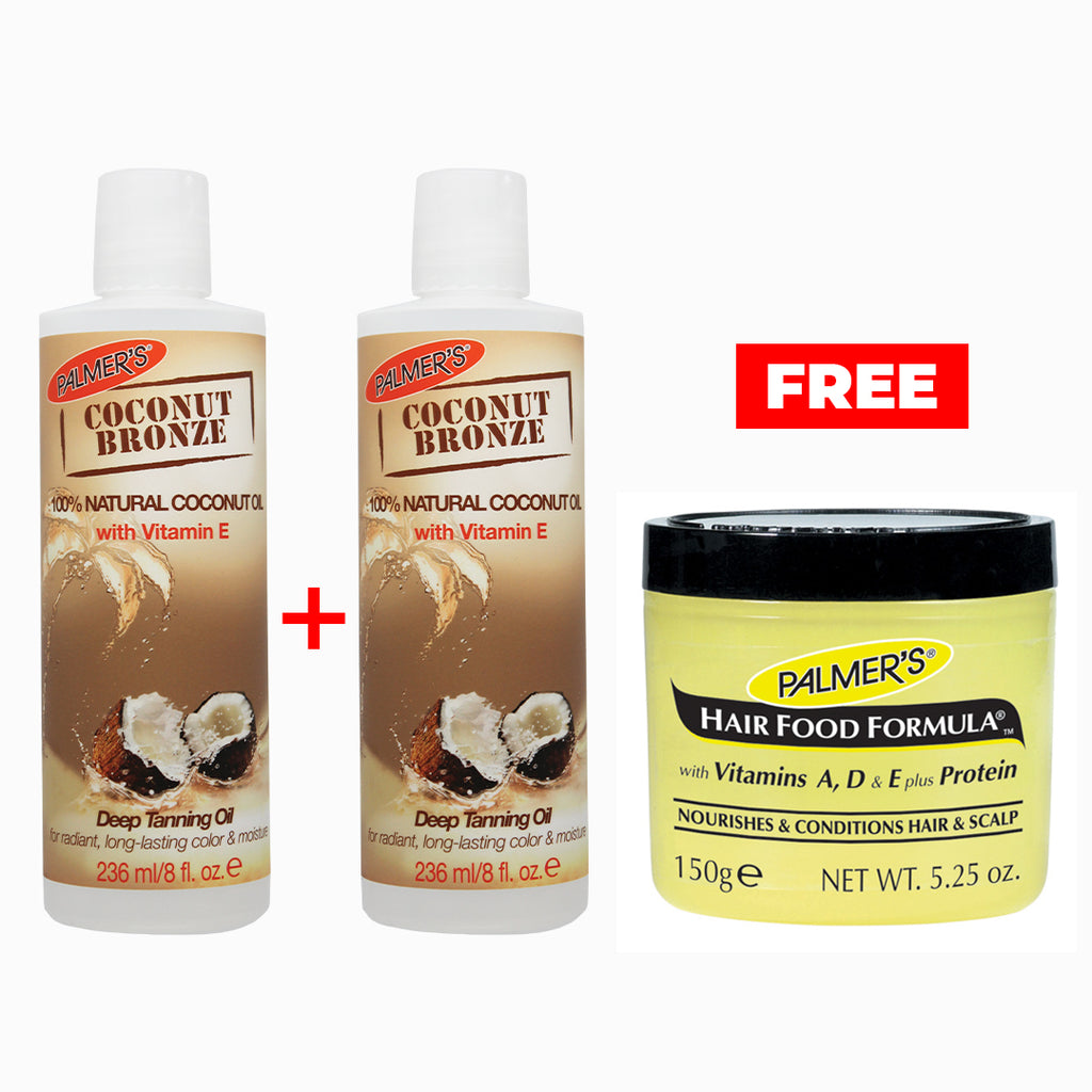 Buy 2 Palmer'S Coconut Bronze 8 Floz Get Palmer'S Hair Success Hair Food Jar 5.25Oz For Free