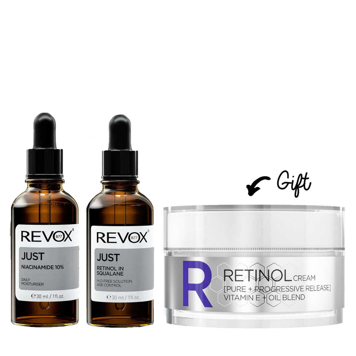 Buy Revox B77 Retinol in Squalane + Niacinamide 10% & get a FREE Retinol Daily Cream SPF20