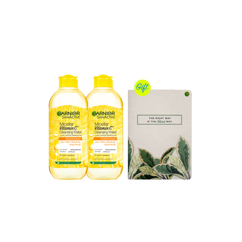 20% OFF 2x Vitamin C Micellar Water 400ml + FREE Skin Active Natural Way Notebook