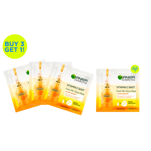 Buy 3 Fresh-Mix Face Sheet Shot Mask with Vitamin C And Get 1 For Free