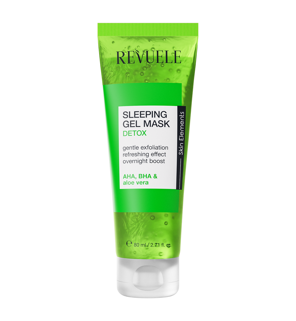 REVUELE SLEEPING GEL MASK - DETOX, 80 ml - GREEN