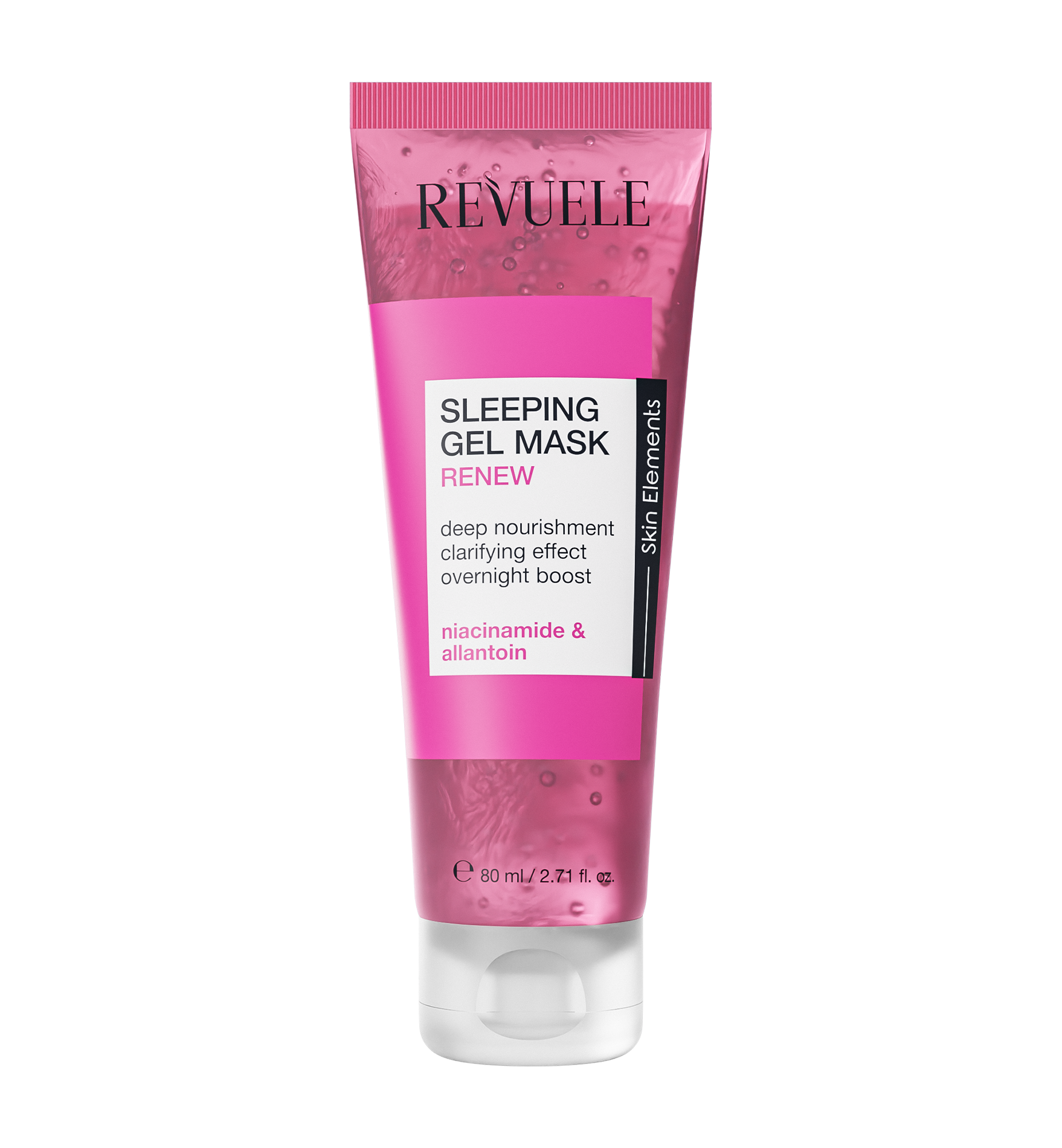 REVUELE SLEEPING GEL MASK - RENEW, 80 ml - PINK