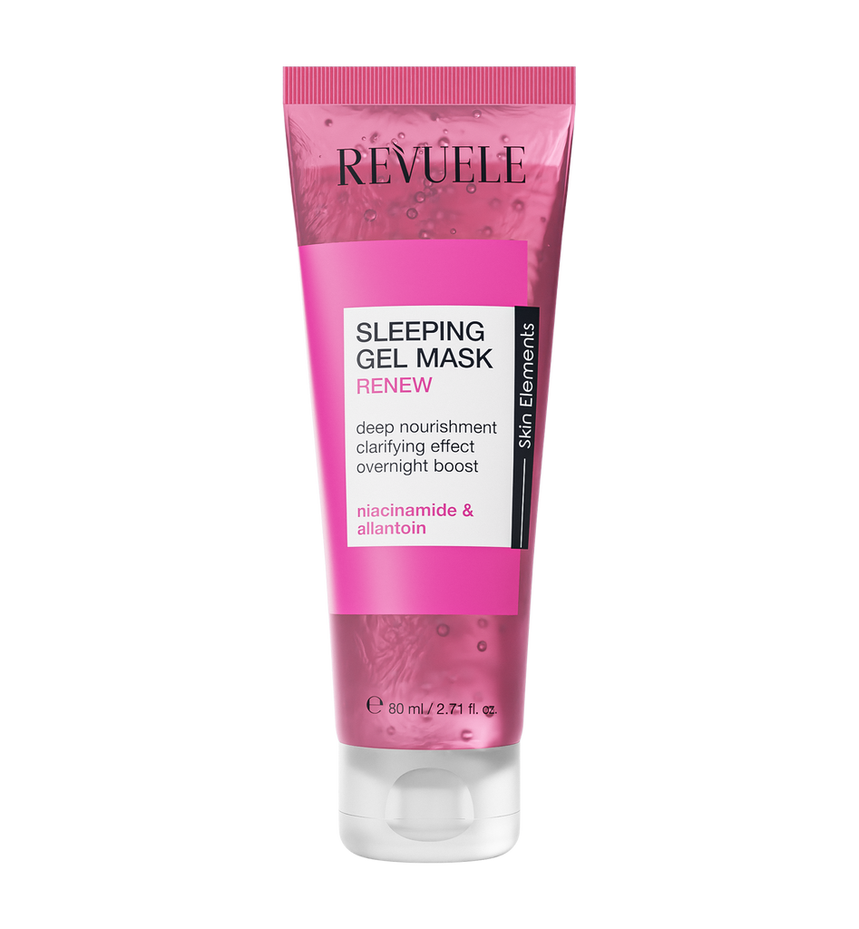 REVUELE SLEEPING GEL MASK - RENEW, 80 ml - PINK