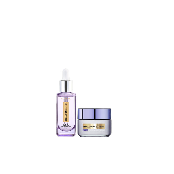 20% OFF L'Oréal Paris Hyaluron Expert Day Cream with Hyaluronic Acid + Plumping Serum 30ml with Hyaluronic Acid