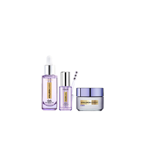 30% OFF L'Oréal Paris Hyaluron Expert Day Cream with Hyaluronic Acid + Plumping Serum 30ml with Hyaluronic Acid + Eye Serum 20ml