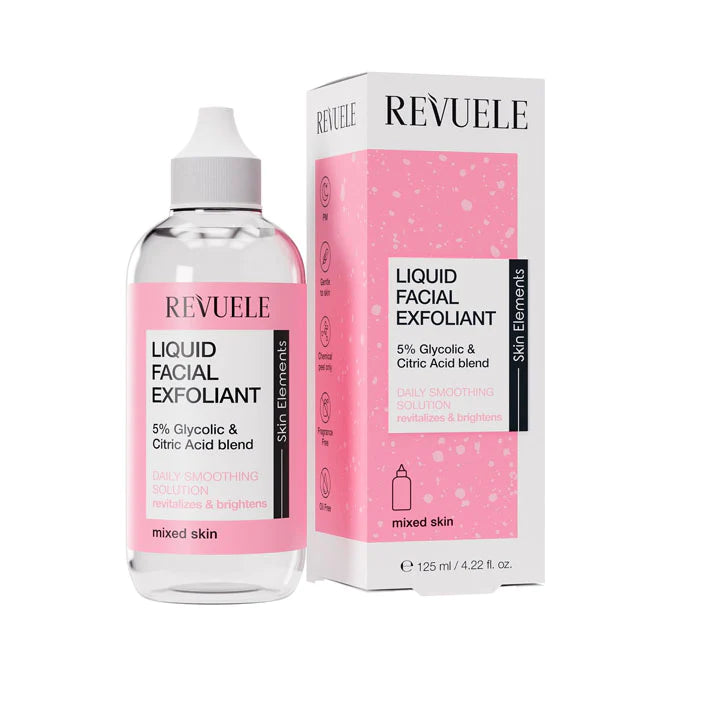 REVUELE LIQUID FACIAL EXFOLIANT 5% GLYCOLIC + CITRIC ACID BLEND, 125ml