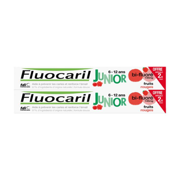 Fluocaril Junior Red Fruit 2X75 ml