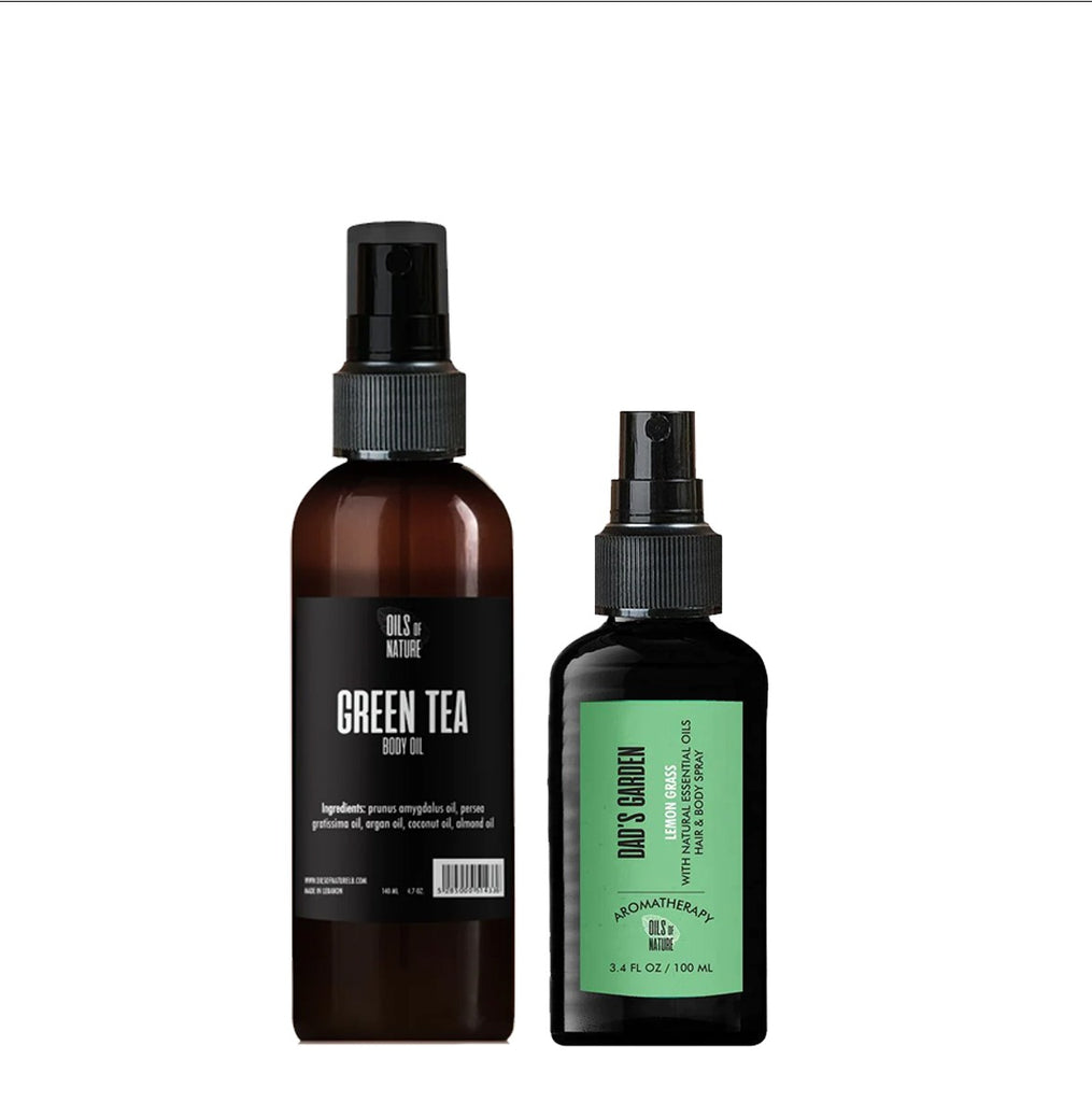 10% OFF Green Tea Body Oil 140 ml + Dad's Garden Hair and Body Spray 100 ml