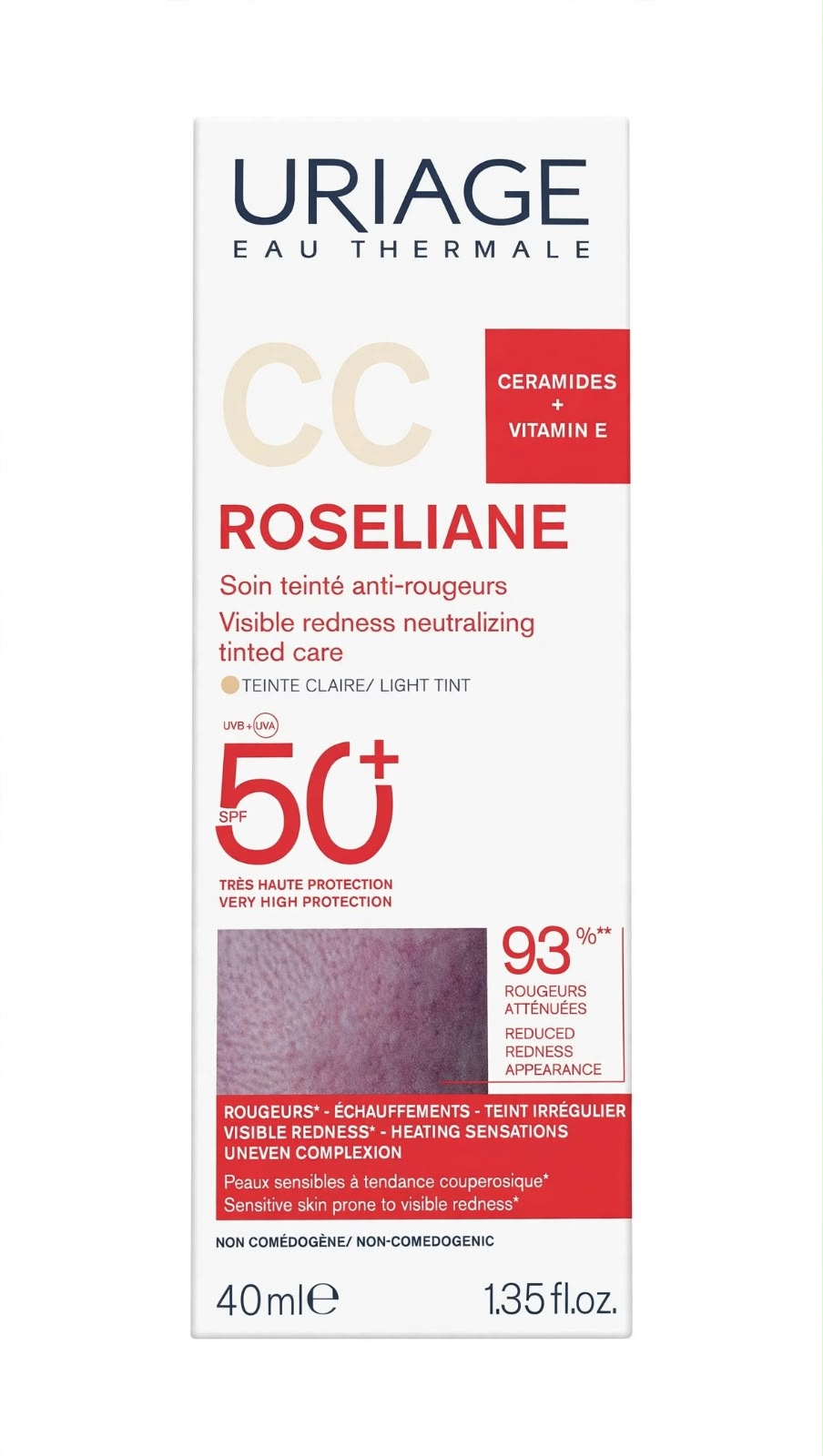 Roseliane CC cream -SPF550+ Light Tint -40ML