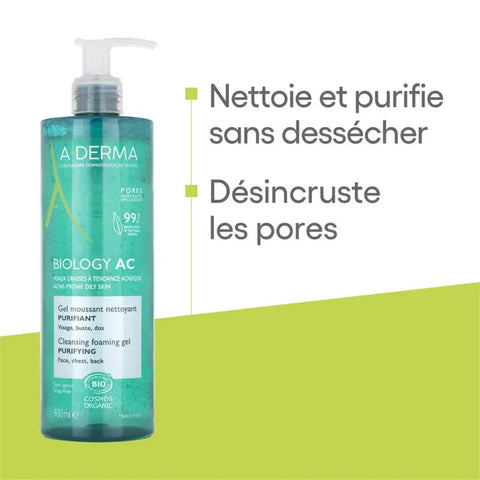 Aderma Biology Ac Gel - Gentle Cleanser for Acne
