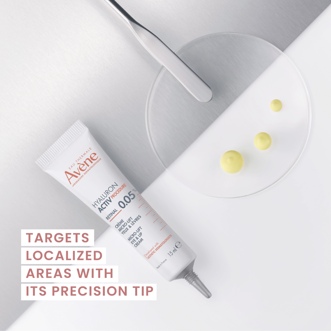 Avène Hyaluron Activ Micro-Lift Eye & Lip Cream l 0.05% Retinal 3x more active than retinol